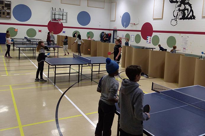 Deux jours de ping-pong à l'école Ducharme